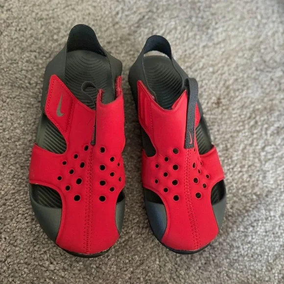 Red and Gray Sandals - Picture 1 of 2